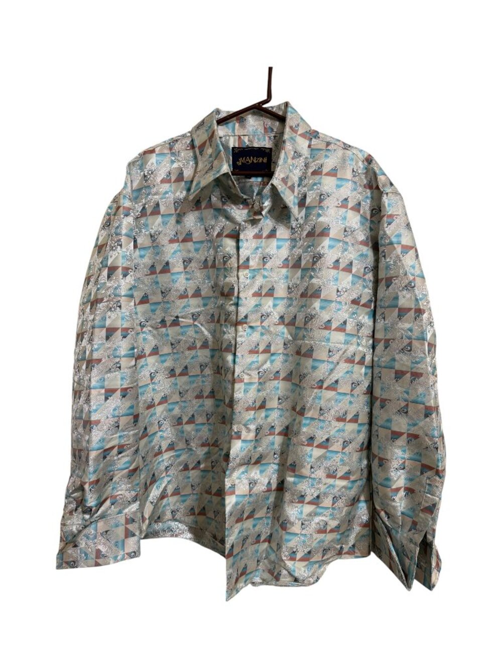 Manzini Geometric Pattern Shirt 4XL
